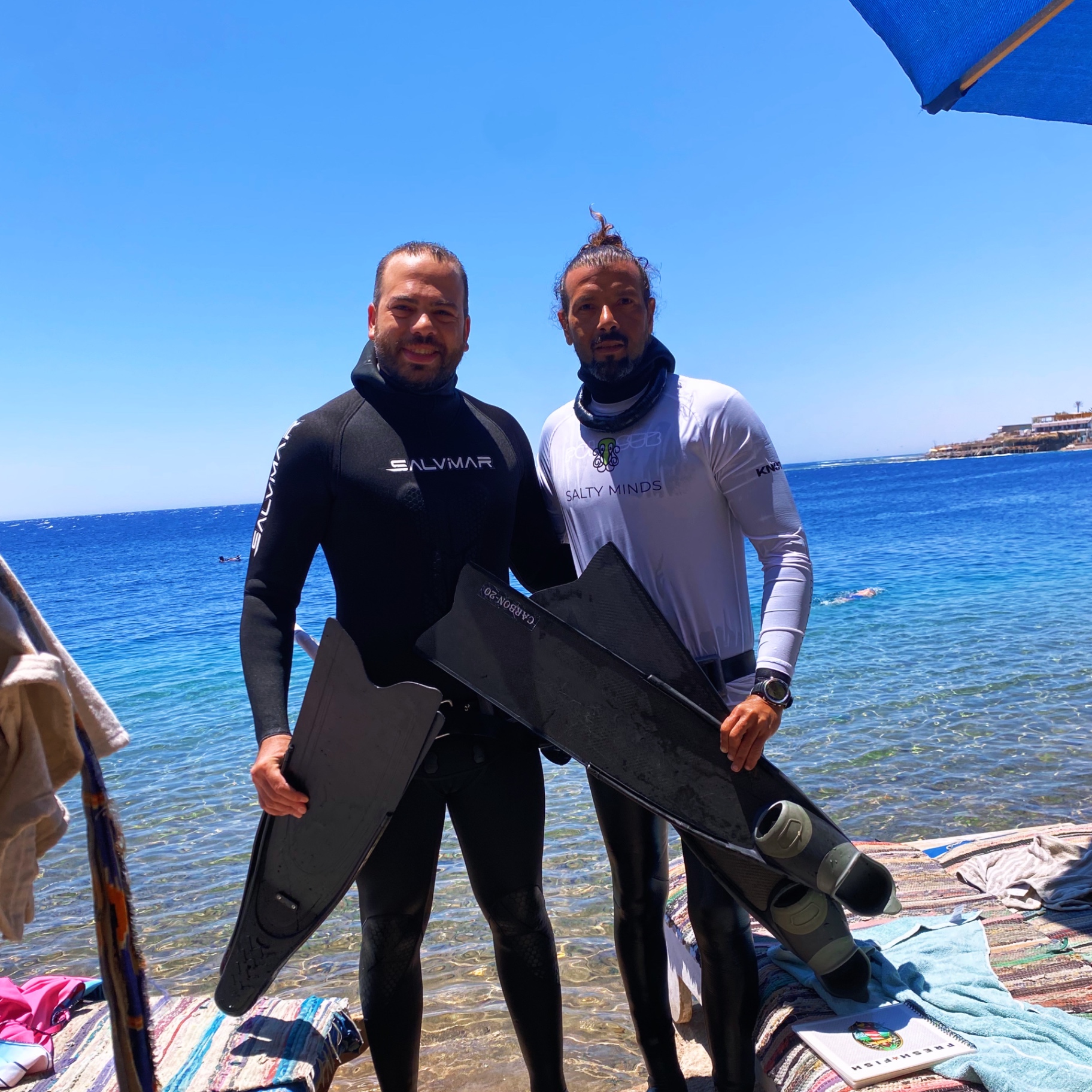 Loai and student at the Red Sea